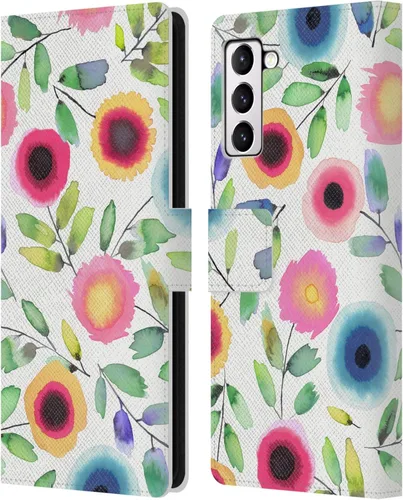 Vista 199 de Head Case Designs Officially Licensed Ninola Ditsy Flowers Yellow Nature Bold Leather Wallet Case Compatible with Samsung Galaxy A07 4G