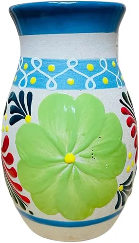 Vista 6 de Florero Ovulo - Decoración mexicana para el hogar - Jarrón de arcilla - Jarrón de arcilla Michoacán - Jarrón ovalado de arcilla - Jarrón hecho a