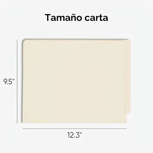 Vista 2 de Smead Shelf-Master - Carpetas de archivos con pestañas finales, 100 unidades, Manila, pestañas reforzadas de corte recto, tamaño carta