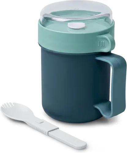 Vista 9 de MATICAN Taza de sopa para microondas con tapa, recipiente para sopa con tapa para fideos ramen, sopa, bebidas, apto para microondas, incluye Gris