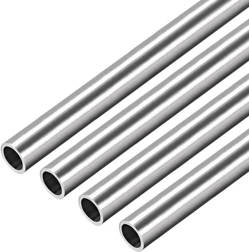 Vista 10 de uxcell Tubo redondo de acero inoxidable 304 0.236 in OD 0.008 in espesor de pared 9.843 in de longitud Tubo recto sin costura 4 piezas