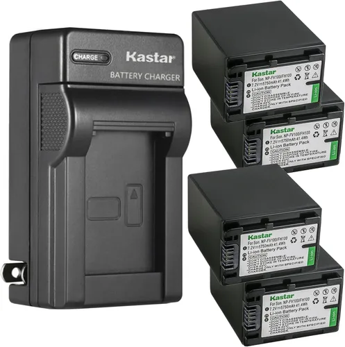 Vista 7 de Kastar Cargador de batería de pared de CA NP-FH100 para Sony HDR-XR105, HDR-XR106, HDR-XR200, HDR-XR500, HDR-XR520 HXR-MC1, DCR-DVD103, DCR-DVD105