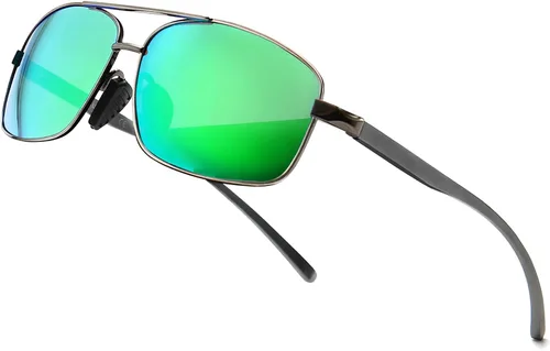 Vista 29 de SUNGAIT lentes de sol polarizados rectangulares livianos con protección 100% contra rayos UV