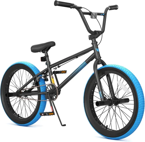 Vista 17 de 67i - Bicicleta BMX para niños de 18/20 pulgadas, bicicleta para niños de 8 a 12 años con freno U delantero y trasero, asiento ajustable, horquilla