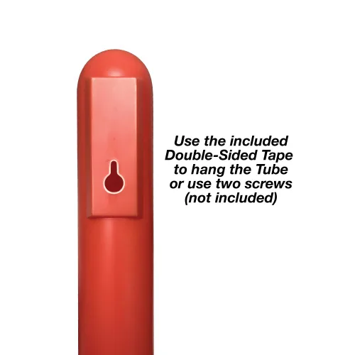 Vista 6 de Letrero de suelo mojado de precaución naranja (ENG/SPAN) Handy Cone con tubo de almacenamiento "3-PACK