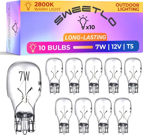 Vista 11 de SWEETLO Bombillas de repuesto T5 4w/12v 4w Camino Luz Malibu Landscape - Luces de jardín Paisajismo Bombillas de bajo voltaje - b921xf lv526 ge915