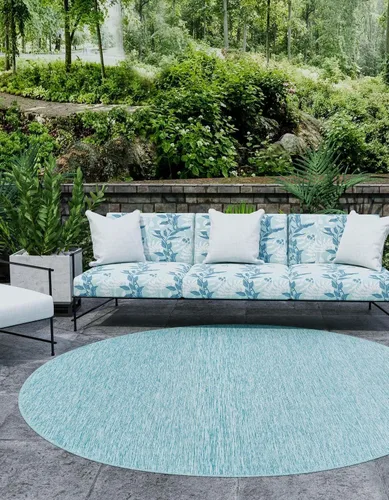 Vista 63 de Unique Loom Collection - Alfombra casual de transición sólida jaspeada para interiores y exteriores