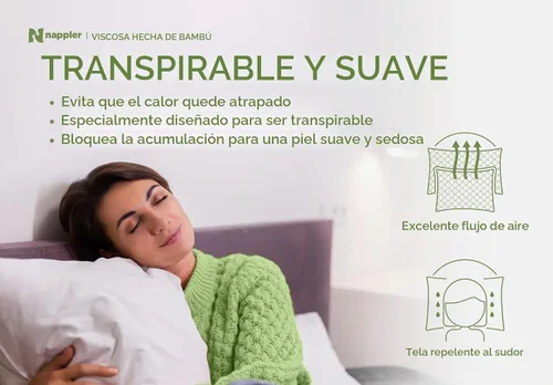 Vista 10 de Nappler - Almohada refrescante para durmientes calientes - Juego premium de 2 almohadas de cama tamaño estándar - Espuma viscoelástica triturada