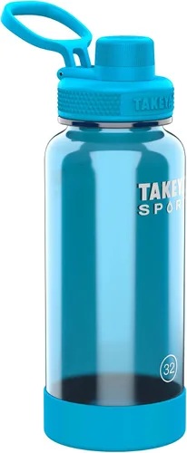 Vista 17 de Takeya Tritan - Botella de agua deportiva con tapa de boquilla - Sin BPA y apta para lavavajillas - Botella reutilizable con asa de tapa - Botella