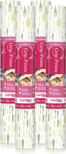 Vista 11 de Con-Tact Brand Grip Prints - Forro versátil y duradero no adhesivo antideslizante para cajones y gabinetes, 12 pulgadas por 5 pies en piedra
