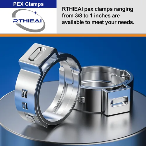 Vista 2 de 50 PCS Anillos de Abrazadera de Cincha PEX de 1/2 Pulgada, Abrazaderas de Manguera de Una Sola Oreja de Acero Inoxidable 304 para Conexiones