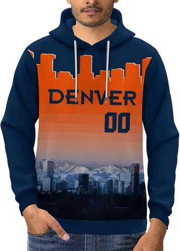 Vista 36 de Custom Football Hoodies City Night Skyline Personalized Sweatshirt Name Number Fan Gift Pullover for Men Women Youth