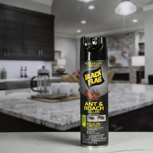 Vista 6 de Black Flag Ant & Roach Killer Aerosol, aroma fresco de primavera, 17.5 onzas, paquete de 12