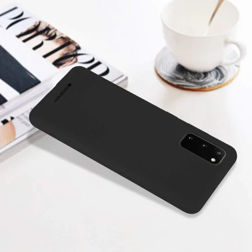 Vista 7 de GOOSPERY Soft Feeling Jelly para Samsung Galaxy S20 Case (2020) Cubierta de parachoques delgada sedosa (negro)