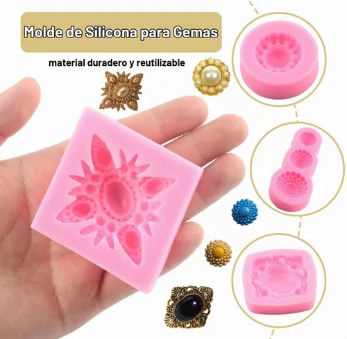 Vista 2 de ZiXiang Broche de diamantes de perlas de silicona para decoración de pasteles, decoración de pasteles, pasta de azúcar, pasta de semen, chocolate