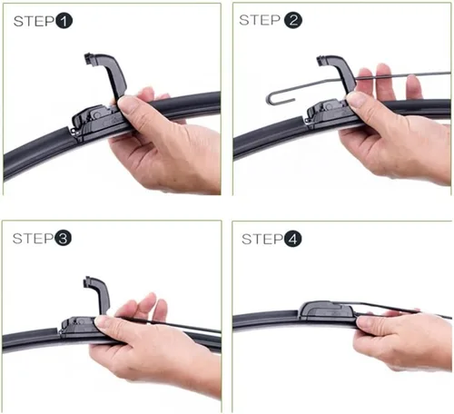 Vista 5 de Wiper Front & Rear Wiper Blades Set Kit Compatible with Kia Rio 1 DC 1999-2005 Windshield Windscreen Window Brushes 21"+18"+14