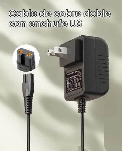 Vista 4 de oneisall Cable de carga de repuesto para cortapelos de bajo ruido para 26225202-003DE/P2/X3/ X2/C61/N6/A11/K52NTS/X2N5
