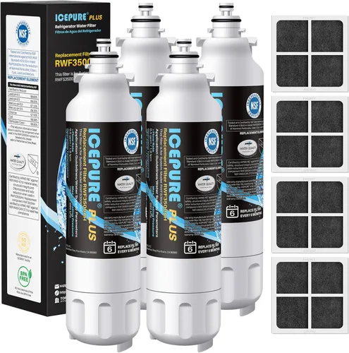 Vista 10 de ICEPURE Filtro de agua alcalino para refrigerador ADQ73613401 y reemplazo del filtro de aire para LG LT800P, LT800PC, ADQ75795104, ADQ736134