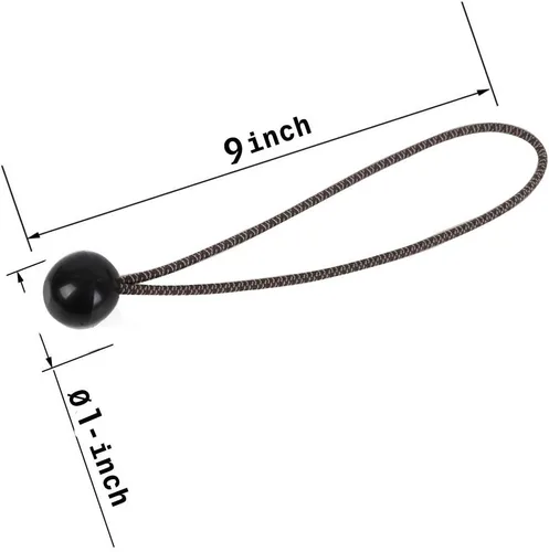 Vista 4 de XSTRAP STANDARD 28 cuerdas elásticas de bola, 9 pulgadas, resistentes bolas de cuerda Bungie para toldo, lona con cuerda elástica para toldo, lona