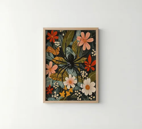Vista 40 de Póster de Arte de Murciélago, Estilo William Morris Retro de Mediados de Siglo Botánico Victoriano Academia Oscura Decoración Gótica Galería 10a