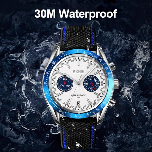 Vista 3 de Reloj para hombre - Reloj de pulsera deportivo clásico y elegante a la moda, reloj de vestir para hombre, regalo elegante, resistente al agua, reloj