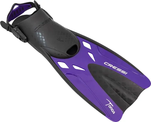 Vista 4 de Cressi Adult Complete Snorkeling Set (Mask, Dry Snorkel, Adjustable Fins) - Lightweight Traveling Equipment - Tonga Pro Dry Set: Designed in Italy