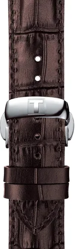 Vista 7 de Tissot Ballade COSC 316L - Reloj automático suizo con correa de cuero, marrón, 20 (Modelo T1084081603700), Marrón, Reloj automático