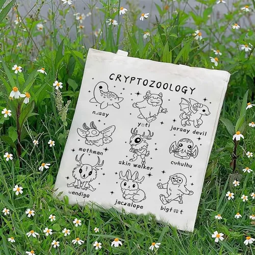 Vista 7 de G2TUP Cryptozoology Tote Bag Cryptids Lover Gift Cryptid Monster Merch