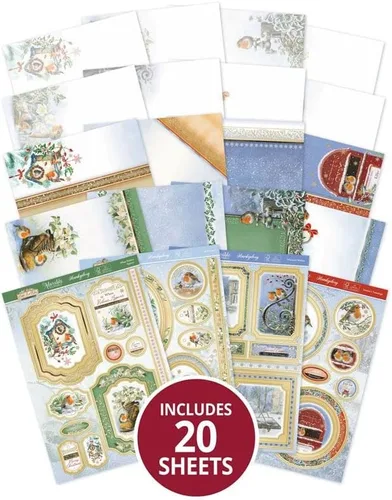 Vista 2 de Hunkydory - Almohadillas de artesanía de lujo - Little Red Robin - DCPAD121