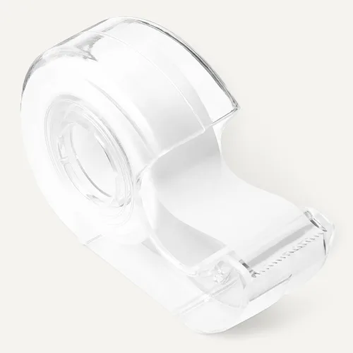Vista 4 de Amazon Basics Cinta de acabado mate con dispensador, cinta invisible, 3/4" x 300" (8.33 yardas), paquete de 3, transparente