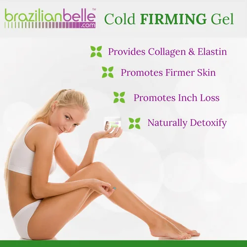 Vista 2 de Brazilian Belle Gel reafirmante frío – Crema tensora y anticelulítica con cafeína – Gel reafirmante avanzado y reafirmante corporal para piel suelta