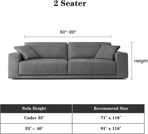 Vista 6 de MEETSKY funda para sofá de 2 plazas, fundas de sofá lavables de felpilla para sofá modular, fundas para mascotas con borlas, protector de muebles