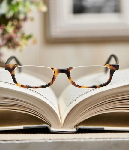 Vista 5 de Eyebobs What Heritance? Gafas de lectura unisex premium para mujeres y hombres Gafas de media llanta