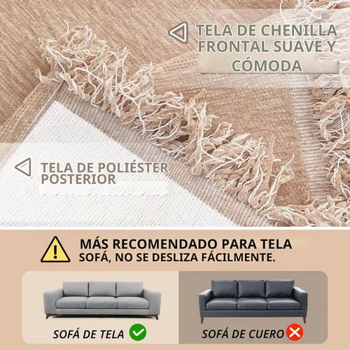 Vista 4 de MEETSKY Funda de sofá para sofá seccional, ajuste universal para sofá de 2 asientos, funda gruesa y lavable, tamaño L, 71 x 102 pulgadas, caqui