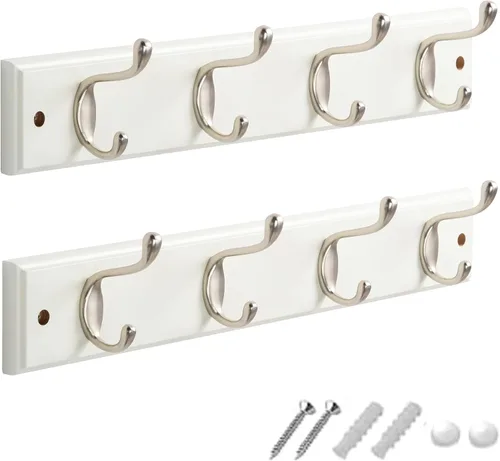 Vista 12 de GlazieVault Ganchos de pared para colgar abrigos de pared, ganchos de puerta (paquete de 10), resistentes para montar en la pared, diseño premium