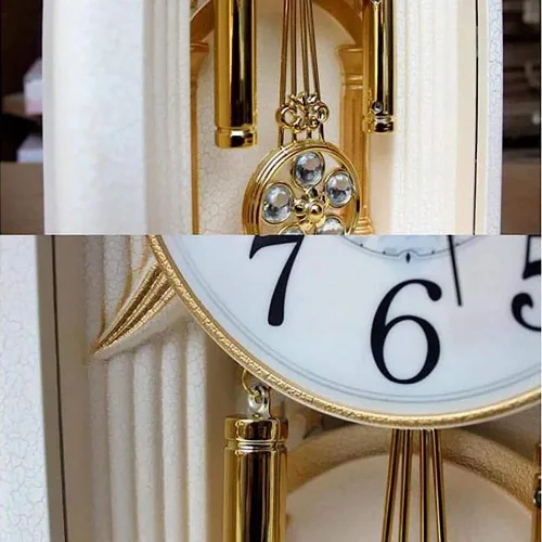 Vista 7 de Reloj de péndulo, relojes de repisa vintage, funciona con pilas, para sala de estar, oficina, hogar, reloj de chimenea con campanilla Westminster