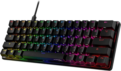 Vista 4 de HyperX Alloy Origins 60 - Teclado mecánico para juegos, factor de forma ultra compacto del 60 %, teclas PBT de doble disparo, retroiluminación LED