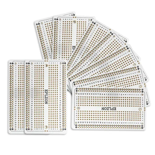 Vista 8 de 10 piezas de placa de circuito impreso soldable chapada en oro para proyectos electrónicos de bricolaje aplicable a proyectos de soldadura Azul