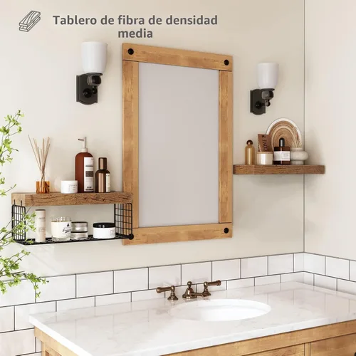 Vista 5 de QEEIG Estantes de baño sobre el inodoro, estantes flotantes montados en la pared, almacenamiento de papel higiénico, estante pequeño de decoración