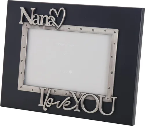 Vista 2 de Nana I Love You Expressions Sentiment - Marco de fotos de 4 x 6 pulgadas, negro, regalo de fotos para abuela, familia, para exhibir en la mesa