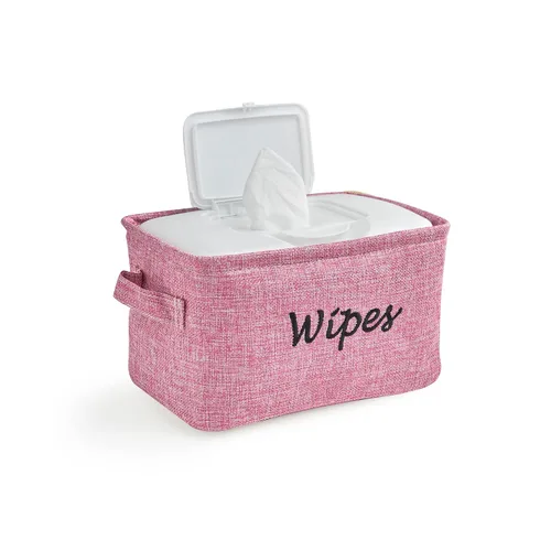 Vista 9 de Dejaroo - Cestas para organizar toallitas y artículos esenciales para recién nacidos, organizador de pañales y toallitas, regalos bordados para baby
