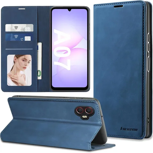 Vista 41 de Funda de piel con tapa para Samsung Galaxy Z Flip 3, con protección de bisagra, delgada y magnética tipo cartera [1 tarjetero], funda protectora a