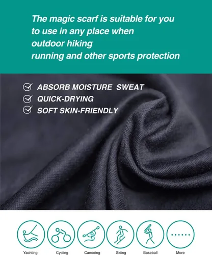 Vista 8 de Máscara facial con protección contra el polvo, aerosoles UV, reutilizable, lavable, polaina para el cuello
