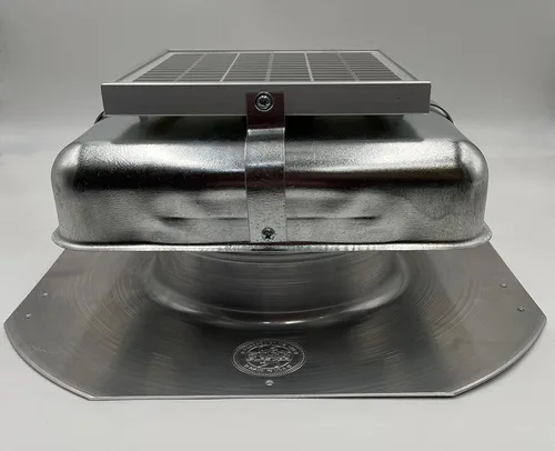Vista 4 de Solar RoofBlaster con ventilación galvanizada Ventilación de techo solar 4.5 vatios Diseño nuevo y mejorado para aplicación de tejas