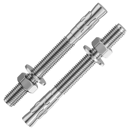 Vista 7 de Wensilon 5 piezas sujetadores estándar de 1/2x2-3/4 pulgadas, anclajes de cuña de acero inoxidable 304 para servicio pesado para cemento y hormigón