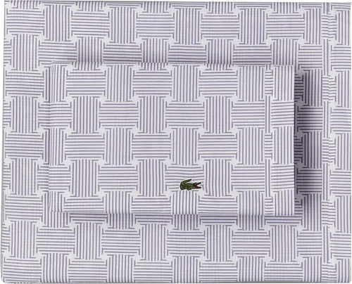 Vista 9 de Lacoste Juego de sábanas de algodón de 4 piezas, archivo, rosa barroco, Queen
