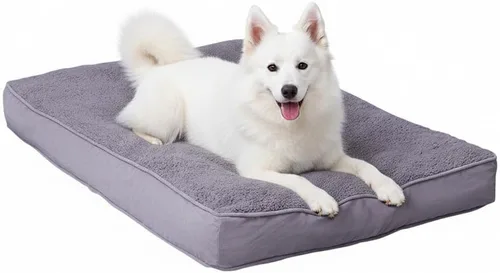 Vista 17 de Rectangular Sherpa Dog Bed with Removable Washable Cover, Supportive Tacked Cushion Insert, Durable Microfiber Sides, Recycled Polyfiber Fill