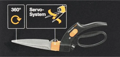 Vista 15 de Fiskars Servo-System Grass Shear GS42, Mecanismo servo-sistema antiatascos, Longitud: 135.4 in, Cuchillas de acero/Mangos de plástico