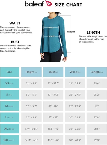 Vista 7 de BALEAF Camisetas deportivas de manga larga para mujer, de secado rápido, UPF 50+, ligeras
