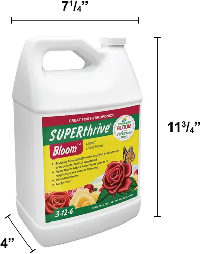 Vista 3 de Dyna-Gro Bloom, BLM-032 3-12-6. Alimento para plantas, 1 cuarto de galón, Blanco